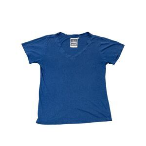 Jungmaven Blue Hemp/Cotton V Neck Size XS Staple Minimalist Layering